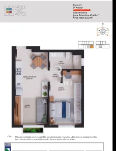 Apartamento com 1 Quarto à venda, 45m² no Pedra Branca, Palhoça