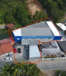 Galpão/Depósito/Armazém para venda ou aluguel, 1400m² no Bateias, Gaspar