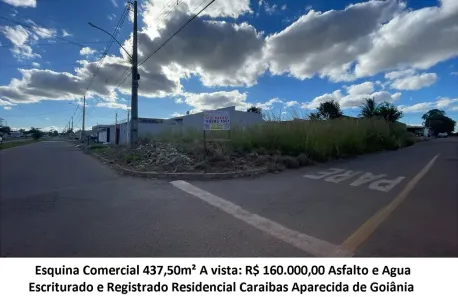 Lote/Terreno à venda, 437m² no Residencial Caraíbas, Aparecida de Goiânia