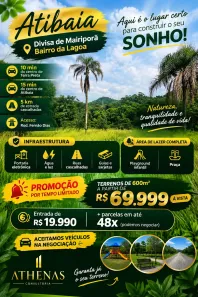 Lote/Terreno à venda, 600m² no Jardim Brasil, Atibaia