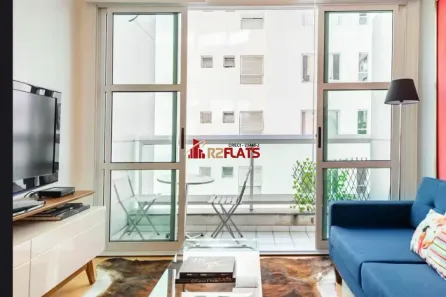 Apartamento com 1 Quarto para alugar, 45m² no Indianópolis, São Paulo