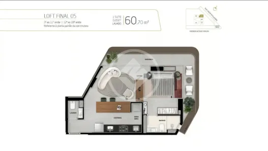Apartamento com 1 Quarto à venda, 60m² no Savassi, Belo Horizonte