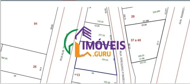 Lote/Terreno à venda, 321m² no Jardim Bela Vista, Santo André