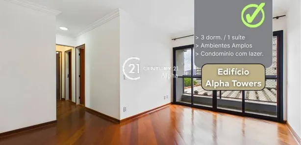 Apartamento com 3 Quartos para alugar, 98m² no Alphaville Centro Industrial e Empresarial/Alphaville., Barueri