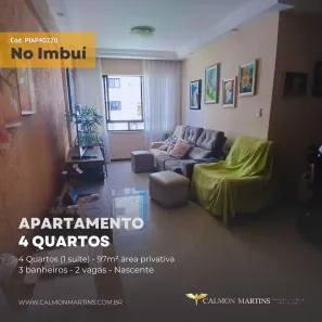 Apartamento com 4 Quartos à venda, 97m² no Imbuí, Salvador