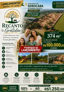 Lote/Terreno à venda, 374m² no Caguassu, Sorocaba
