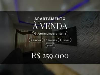 Apartamento com 2 Quartos à venda, 54m² no Jardim Limoeiro, Serra