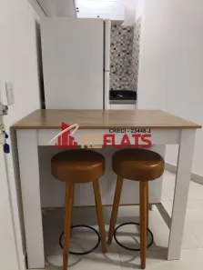 Flat com 1 Quarto para alugar, 33m² no Indianópolis, São Paulo