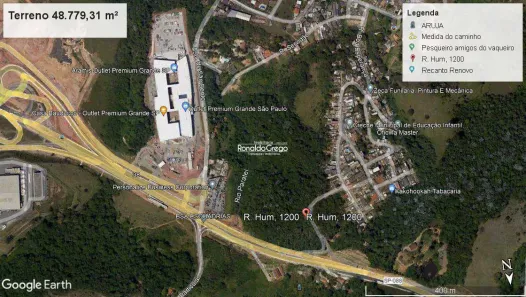 Lote/Terreno à venda, 48780m² no Jardim Josely, Arujá
