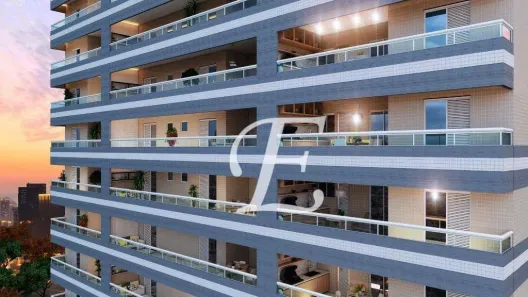 Apartamento com 2 Quartos à venda, 74m² no Canto do Forte, Praia Grande