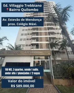 Apartamento com 3 Quartos à venda, 110m² no Quilombo, Cuiabá