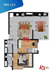 Apartamento com 2 Quartos à venda, 71m² no José Menino, Santos