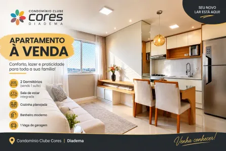 Apartamento com 2 Quartos à venda, 42m² no Piraporinha, Diadema