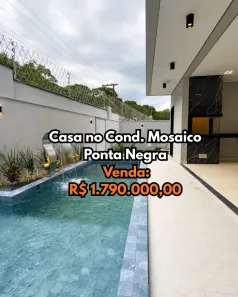 Casa de Condomínio com 3 Quartos à venda, 225m² no Ponta Negra, Manaus