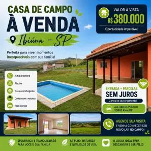Fazenda/Sítio com 2 Quartos à venda, 1000m² no , Ibiúna