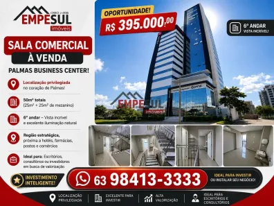 Sala Comercial à venda, 55m² no Plano Diretor Norte, Palmas