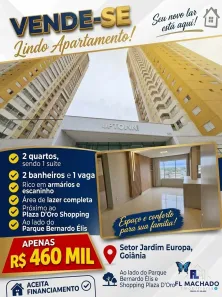Apartamento com 2 Quartos para alugar, 65m² no Jardim Europa, Goiânia