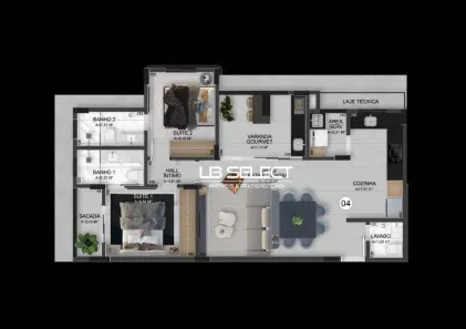 Apartamento com 2 Quartos à venda, 80m² no Santa Mônica, Uberlândia