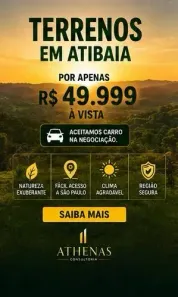 Lote/Terreno à venda, 600m² no Vila Santista, Atibaia