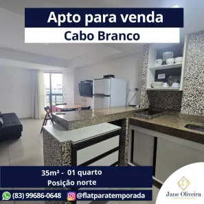 Apartamento com 1 Quarto à venda, 35m² no Cabo Branco, João Pessoa