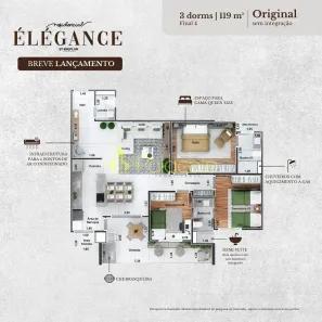 Apartamento com 3 Quartos à venda, 119m² no Vila Costa, Taubaté
