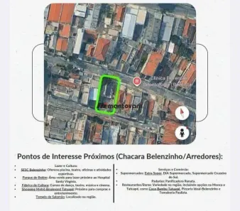 Lote/Terreno à venda, 90m² no Chácara Belenzinho, São Paulo