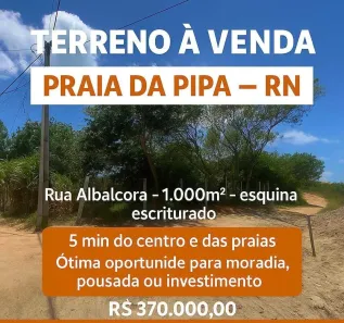 Lote/Terreno à venda, 1000m² no Pipa, Tibau do Sul