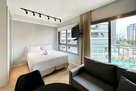Apartamento com 1 Quarto para alugar, 27m² no Vila Nova Conceição, São Paulo