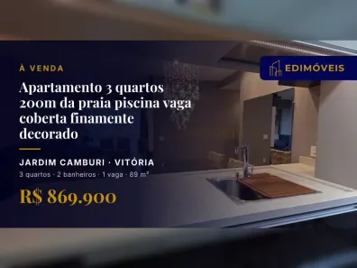 Apartamento com 3 Quartos à venda, 89m² no Jardim Camburi, Vitória
