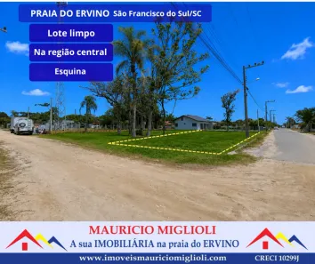 Lote/Terreno à venda, 490m² no Praia do Ervino, São Francisco do Sul