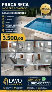Casa com 4 Quartos para alugar, 308m² no Praça Seca, Rio de Janeiro
