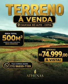 Lote/Terreno à venda, 500m² no dos Mendes (Caucaia do Alto), Cotia