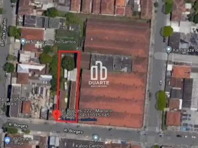 Lote/Terreno à venda, 450m² no Macuco, Santos