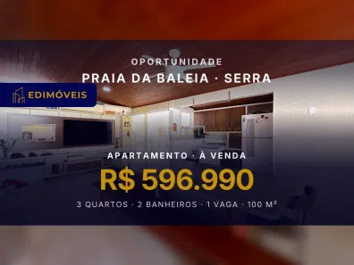 Apartamento com 3 Quartos à venda, 100m² no Praia da Baleia, Serra