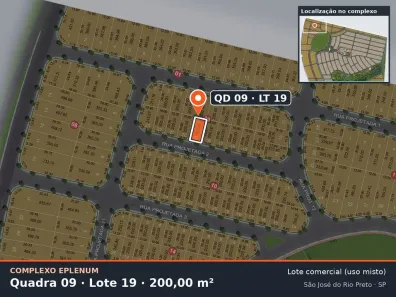 Lote/Terreno à venda, 200m² no Eparque Mirage, São José do Rio Preto