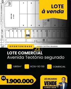 Lote/Terreno à venda, 1860m² no Plano Diretor Sul, Palmas