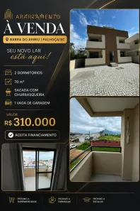 Apartamento com 2 Quartos à venda, 70m² no Barra do Aririú, Palhoça