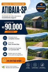 Lote/Terreno à venda, 500m² no Centro, Atibaia