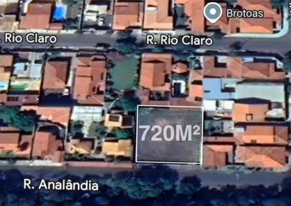 Lote/Terreno à venda, 720m² no Santa Cecília, Brotas