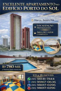 Apartamento com 3 Quartos à venda, 102m² no Marco, Belém