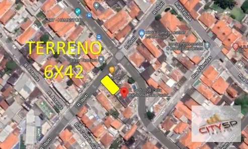 Lote/Terreno à venda, 252m² no Vila Babilônia, São Paulo