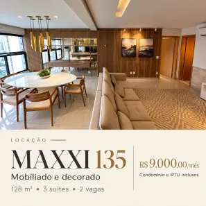 Apartamento com 3 Quartos para alugar, 128m² no Setor Marista, Goiânia
