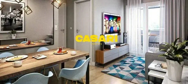 Apartamento com 2 Quartos à venda, 55m² no Vila Tibiriçá, Santo André