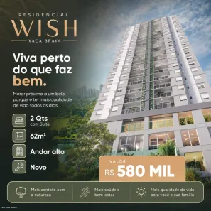 Apartamento com 2 Quartos à venda, 62m² no Setor Bueno, Goiânia