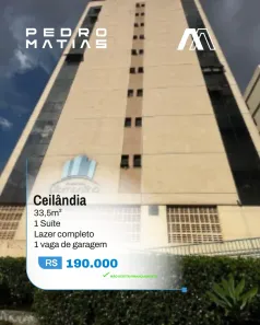 Apartamento com 1 Quarto à venda, 33m² no Ceilândia Norte, Brasília