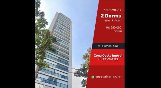 Apartamento com 2 Quartos à venda, 65m² no Vila Leopoldina, São Paulo