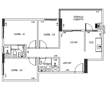 Apartamento com 3 Quartos à venda, 60m² no Vila Vermelha, São Paulo