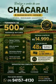 Lote/Terreno à venda, 500m² no Chácara Tropical (Caucaia do Alto), Cotia