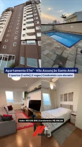 Apartamento com 2 Quartos à venda, 57m² no Vila Assunção, Santo André