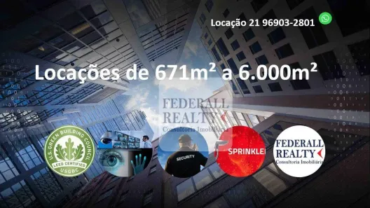 Sala Comercial para alugar, 677m² no Centro, Rio de Janeiro